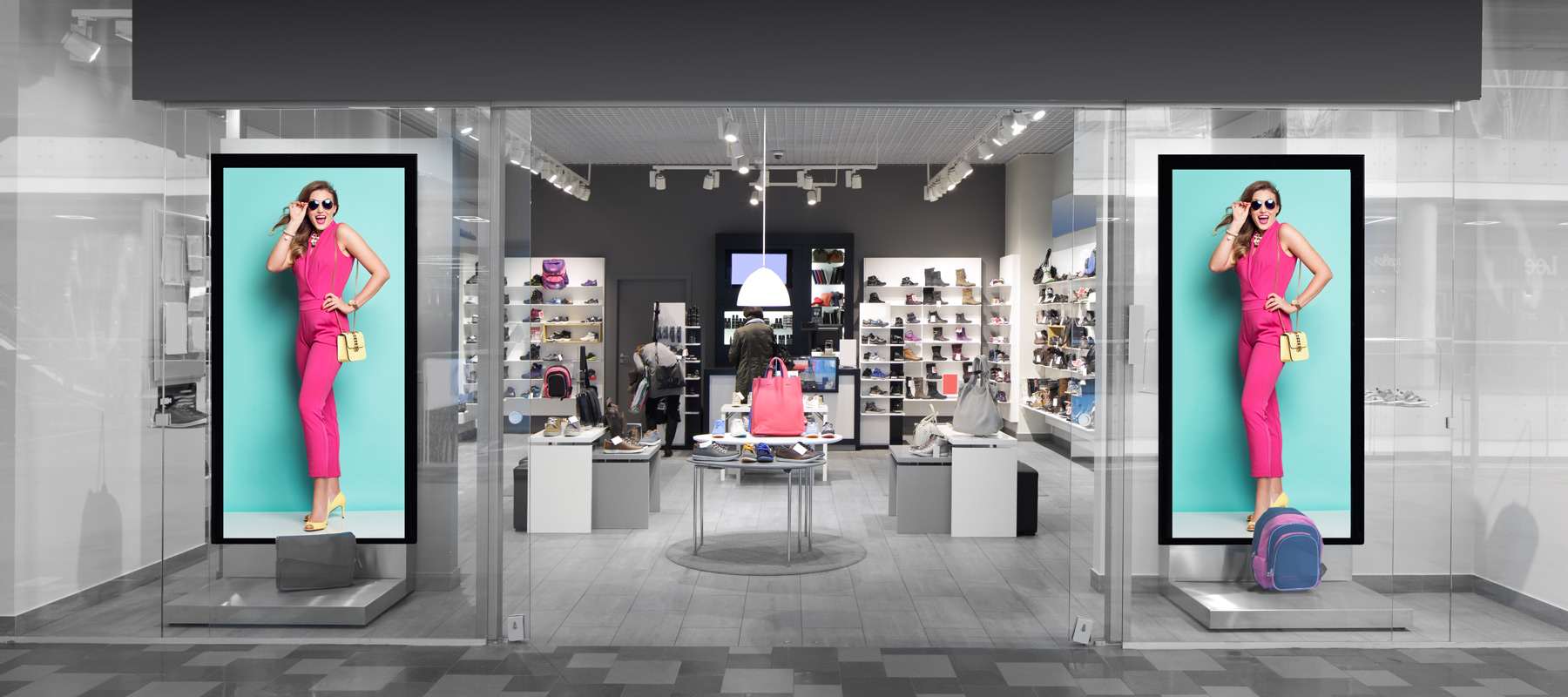 Digital Signage Display zur Anzeige digitaler Werbung und Unternehmensinformationen